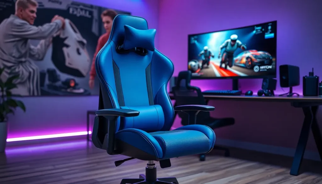 gaming chair blue