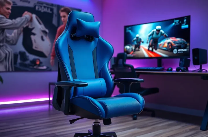gaming chair blue