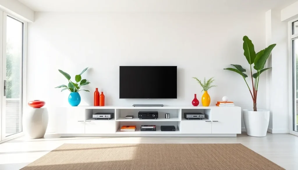 media consoles white