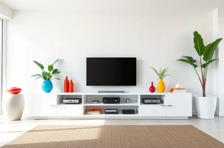 media consoles white